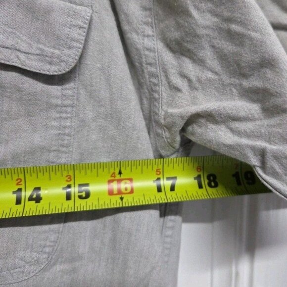 Basic Equipment Men’s XL Grey Solid Button-up Shirt Vintage C - Picture 9 of 9